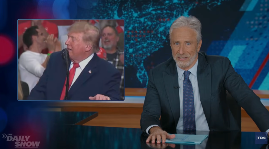 Jon Stewart Trolls Trump’s Nicki Minaj Fixation After ‘Beautiful Ass’ Comment: ‘He’s Like Yogi Bear Floating Towards a